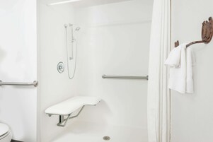 Bañera con ducha, artículos de tocador gratuitos, secador de pelo