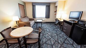 Suite, 1 King Bed with Sofa bed, Non Smoking (Parking View) | Living area | 32-inch LCD TV with cable channels, TV