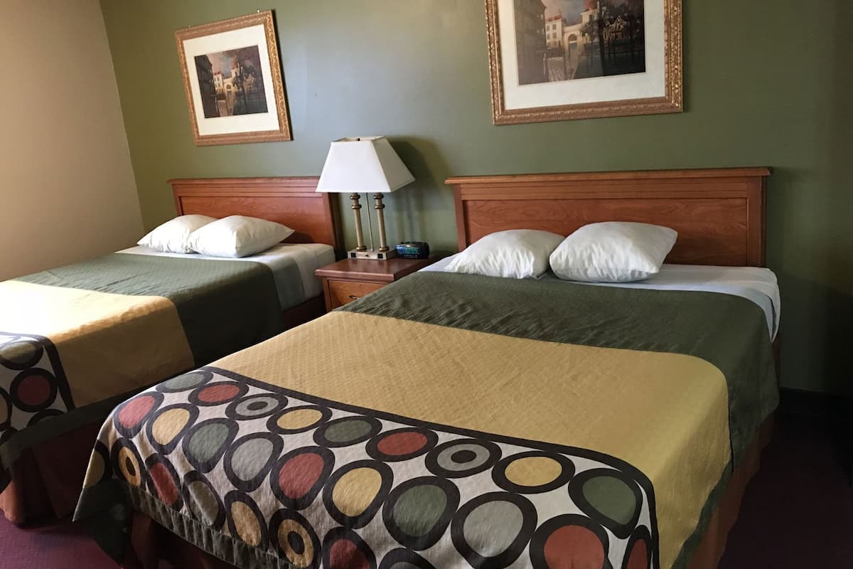 Desk, blackout curtains, soundproofing, iron/ironing board