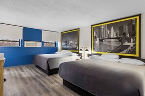 Room, Multiple Beds, Non Smoking (2 King Beds) | Desk, iron/ironing board, free cribs/infant beds, rollaway beds - Super 8 by Wyndham Chicago IL (Chicago)