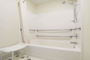 Room, 1 King Bed, Accessible, Non Smoking | Bathroom | Combined shower/tub, free toiletries, hair dryer, towels