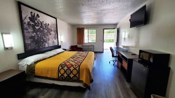 Premium bedding, desk, blackout curtains, iron/ironing board
