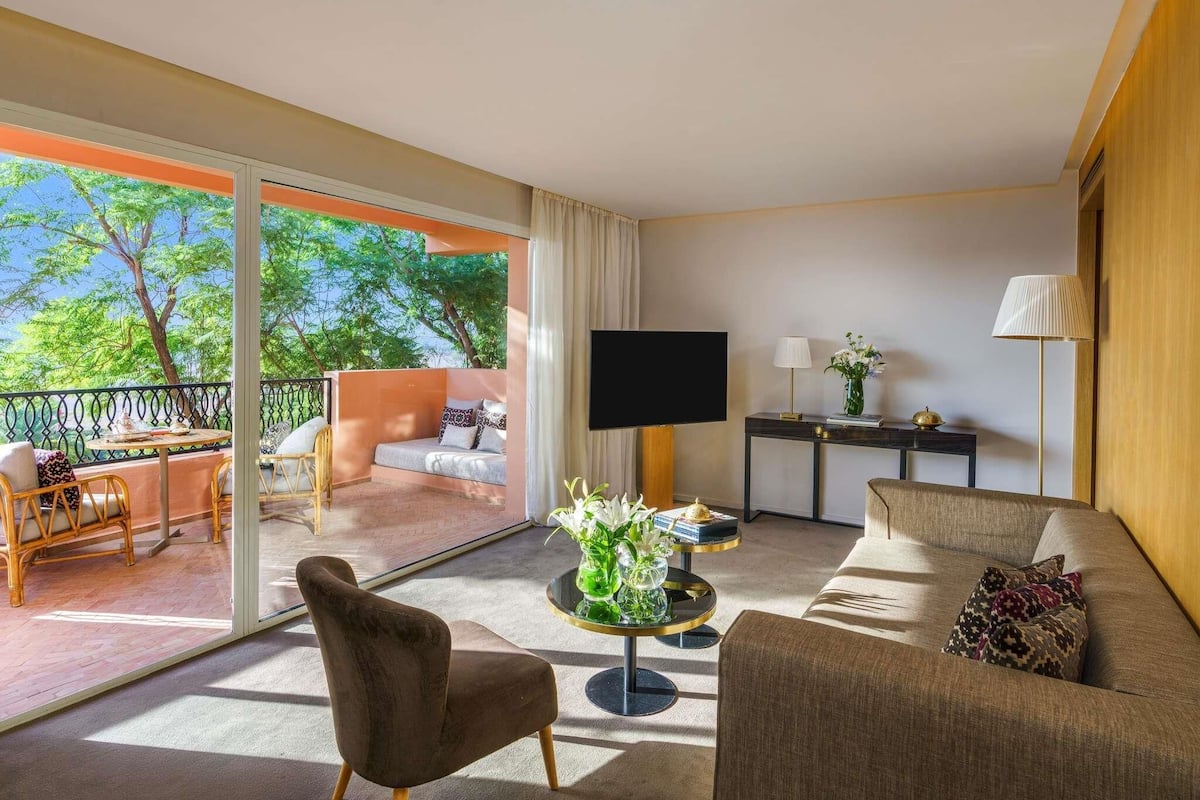 Suite, 1 King Bed, Balcony, Pool View (Prestige Agdal or Atlas view) | Premium bedding, down comforters, pillowtop beds, minibar