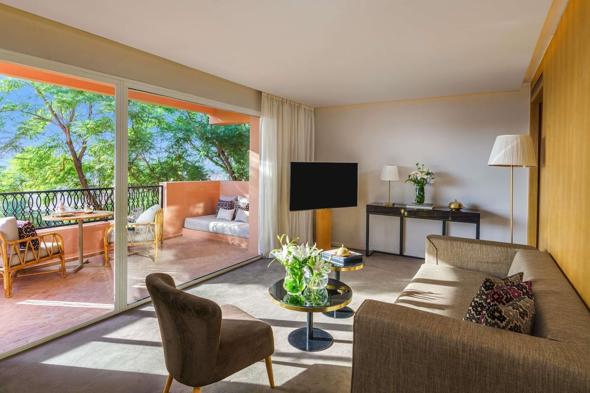 Suite, 1 King Bed, Balcony, Pool View (Prestige Agdal or Atlas view) | Premium bedding, down comforters, pillowtop beds, minibar