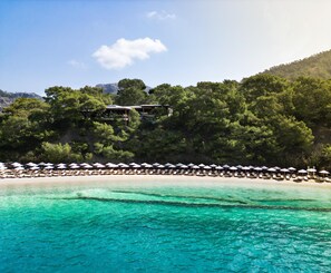 在附近的私人海滩、白沙、免费海滩班车、沙滩椅