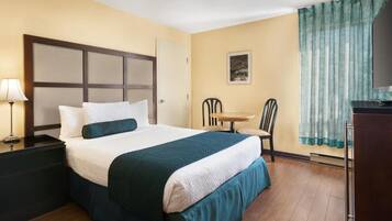 Blackout drapes, iron/ironing board, free WiFi, bed sheets