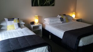 Down comforters, desk, iron/ironing board, free WiFi