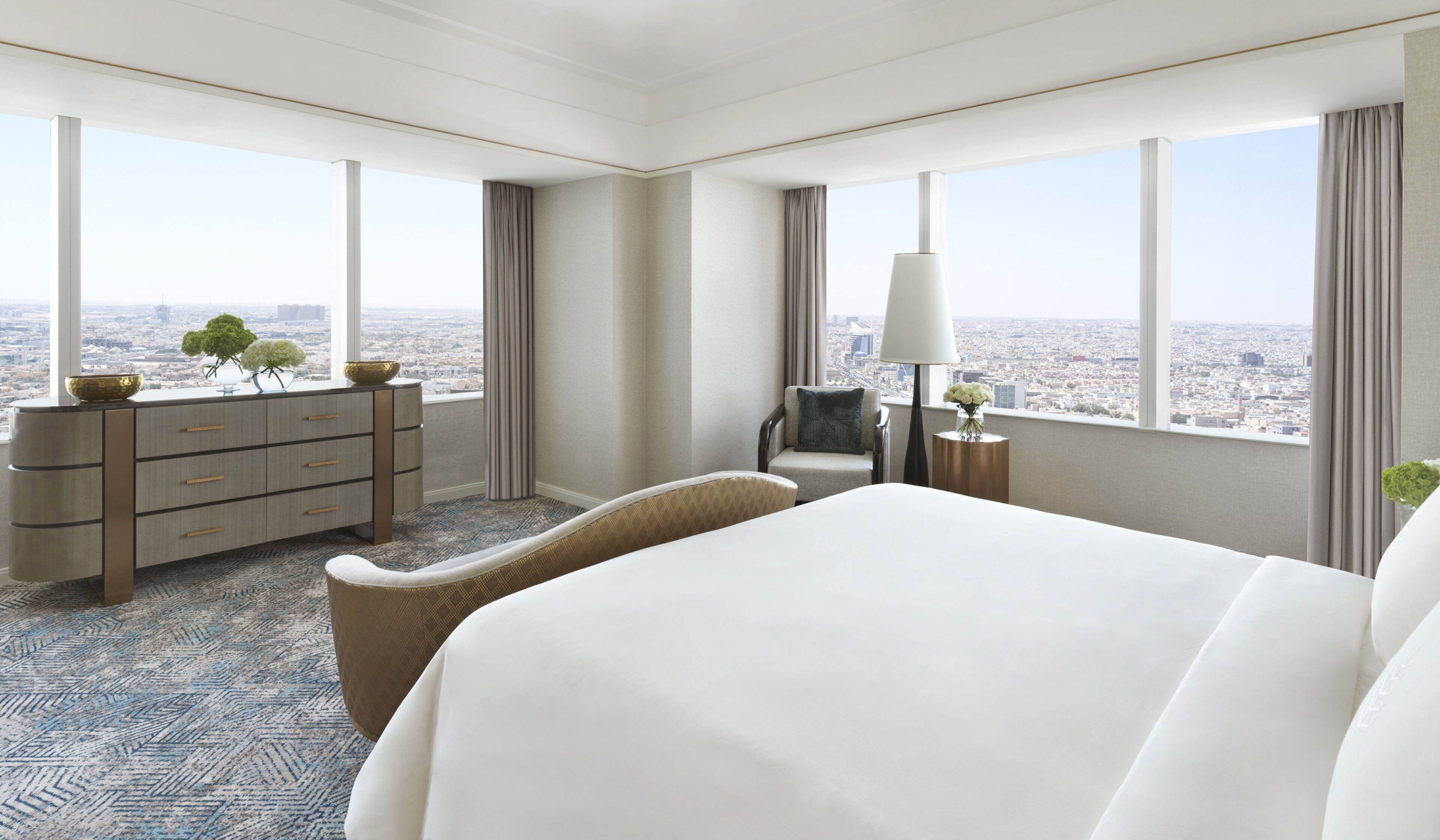 Egyptian cotton sheets, premium bedding, pillow-top beds, minibar
