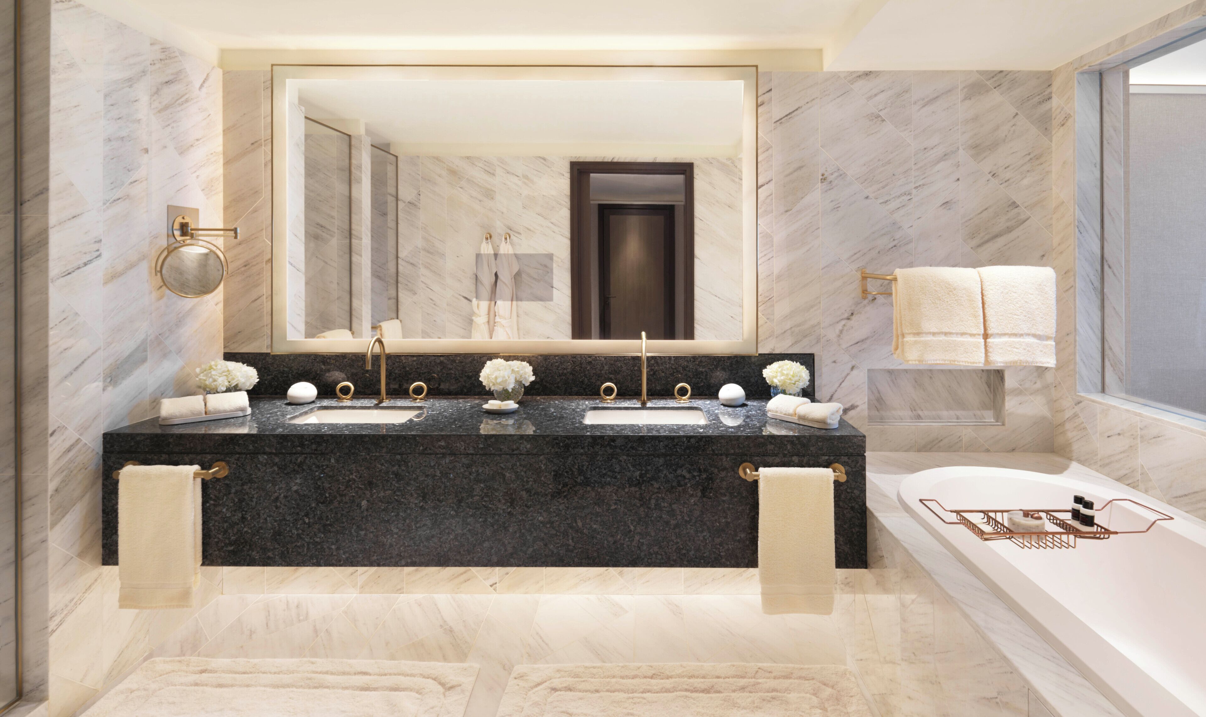 presidential suite, 1 bedroom | bathroom | separate bathtub and shower, deep-soaking bathtub, rainfall showerhead