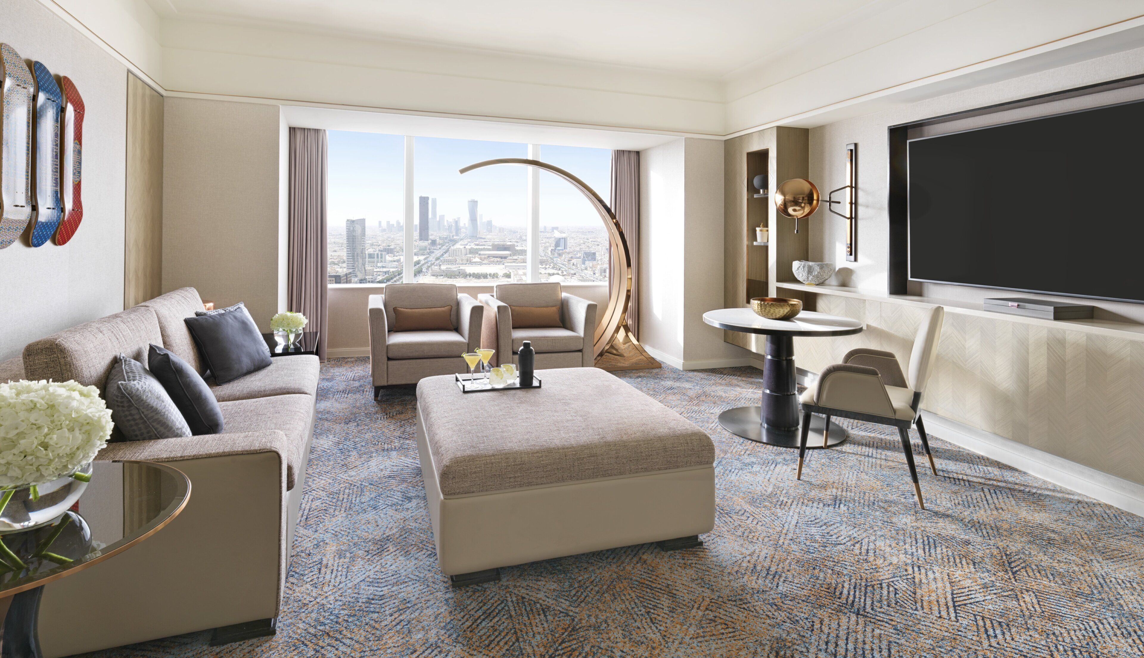 Egyptian cotton sheets, premium bedding, pillow-top beds, minibar