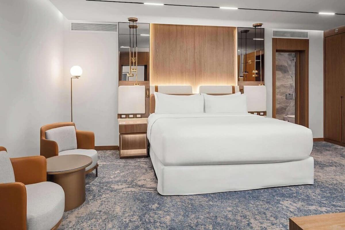 Hypo-allergenic bedding, down comforters, pillowtop beds, minibar