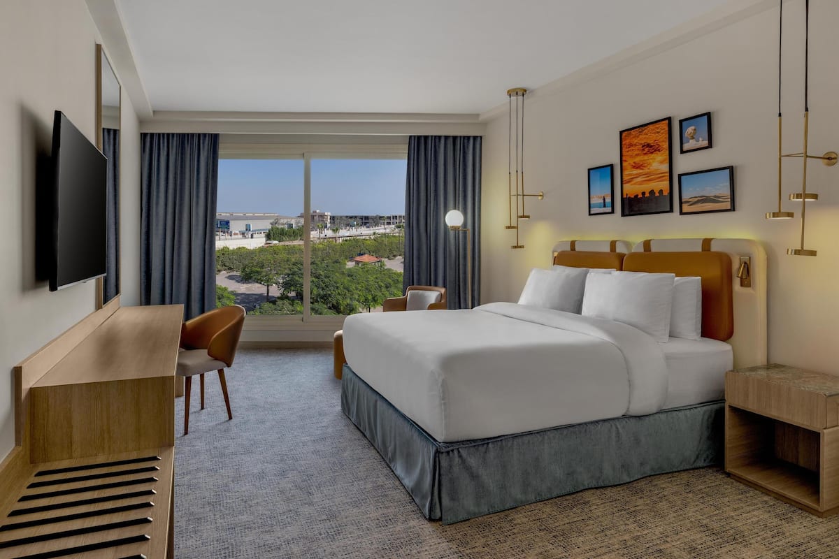 Quarto luxo, 1 cama King | Roupas de cama antialérgicas, edredons de pluma