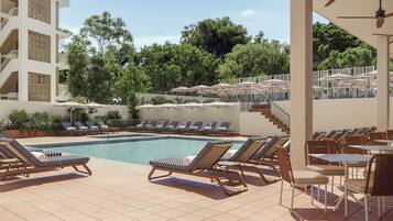2 outdoor pools, pool umbrellas, sun loungers