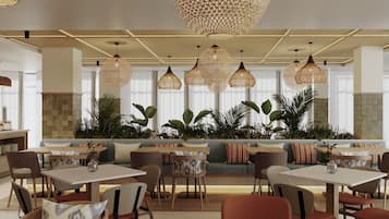 2 restaurantes, é servido café da manhã