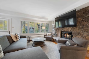 Condo, 3 Bedrooms (Platinum) | Living area | TV - Lodge Tower (Vail)