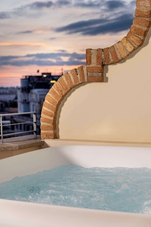 Premium Room, Terrace (with Jacuzzi) | Bathroom | Designer toiletries, hair dryer, slippers, towels