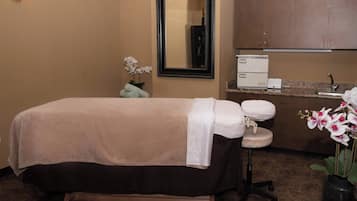 Deep-tissue massages, body scrubs, facials, 2 treatment rooms