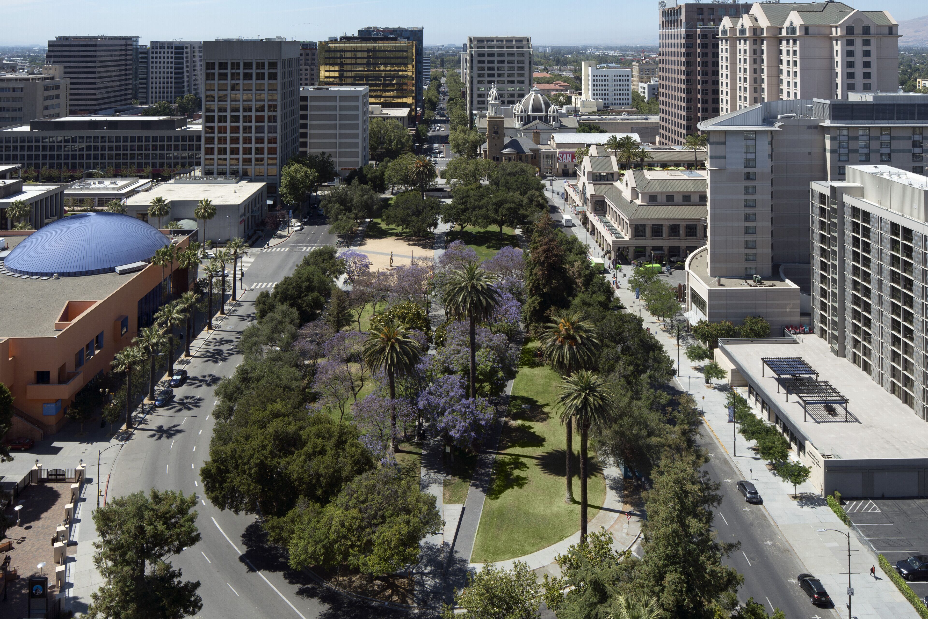 junior suite, 1 king bed with sofa bed, non smoking, city view (corner) | view from room