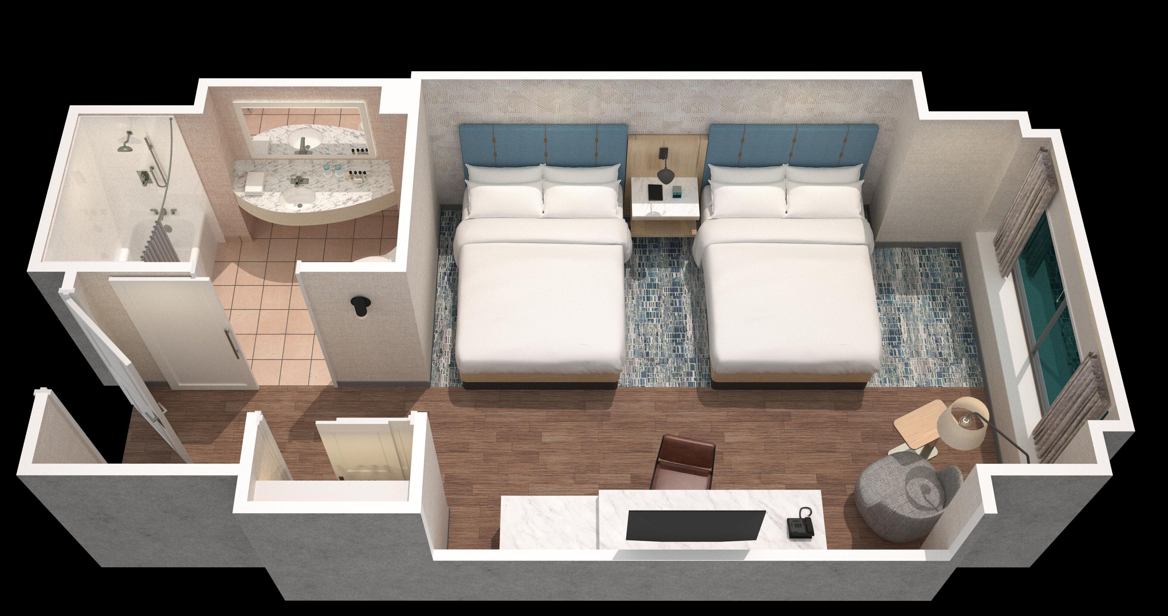 1 bedroom, hypo-allergenic bedding, down duvets, pillow-top beds