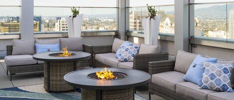 Hypo-allergenic bedding, down comforters, pillowtop beds, in-room safe