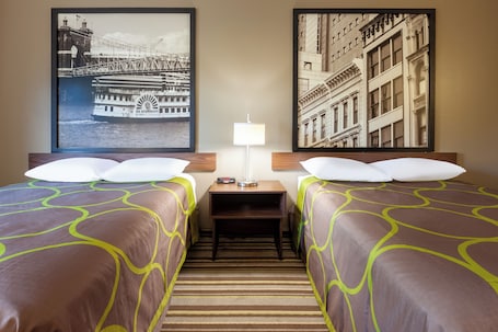 Double Room, 2 Double Beds | Desk, free WiFi, bed sheets. Super 8 by Wyndham La Grange KY