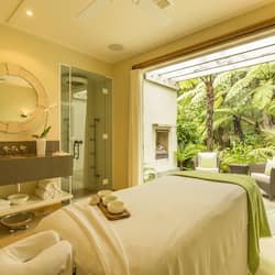 Sauna, hot tub, body treatments, facials, massage/treatment rooms