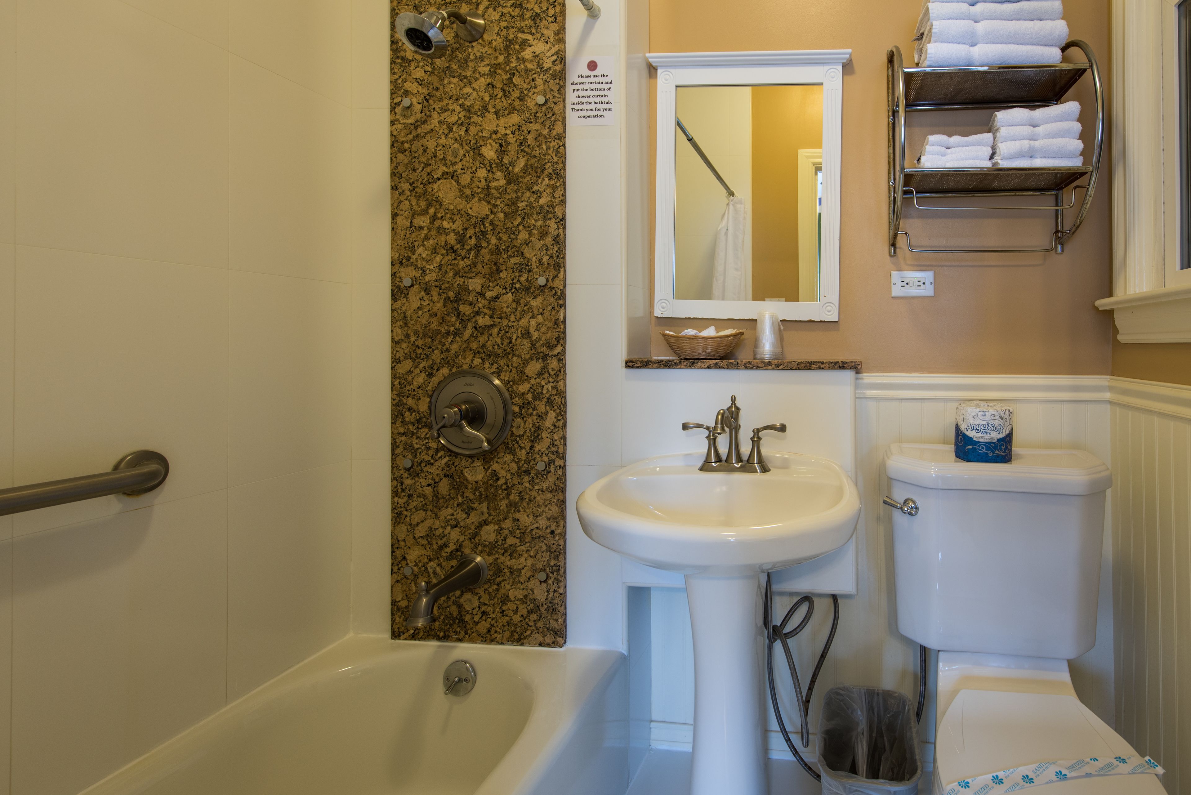 room, 2 double beds | bathroom | combined shower/bathtub, hair dryer, towels