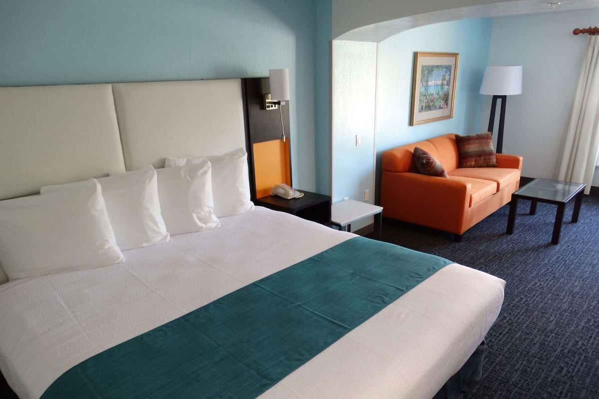 In-room safe, desk, laptop workspace, blackout drapes