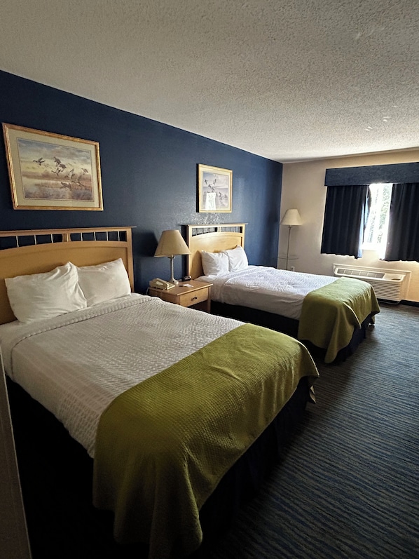 Standard Double Room, 2 Double Beds | In-room safe, desk, iron/ironing board, free WiFi