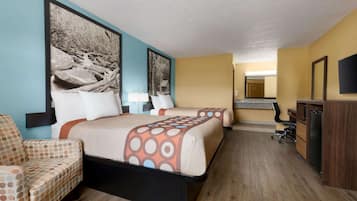 Room, 2 Double Beds, Accessible, Smoking (Mobility) | 2 bedrooms, iron/ironing board, cribs (free), rollaway beds (surcharge)