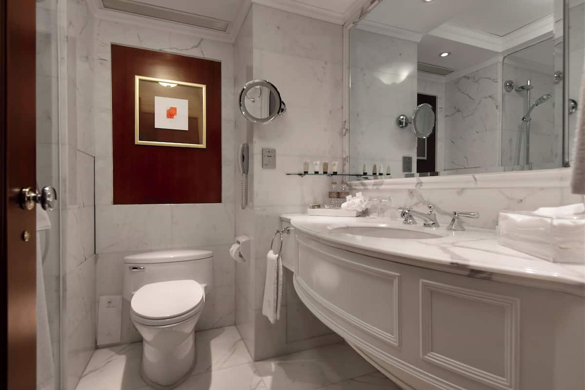 hair dryer, slippers, towels