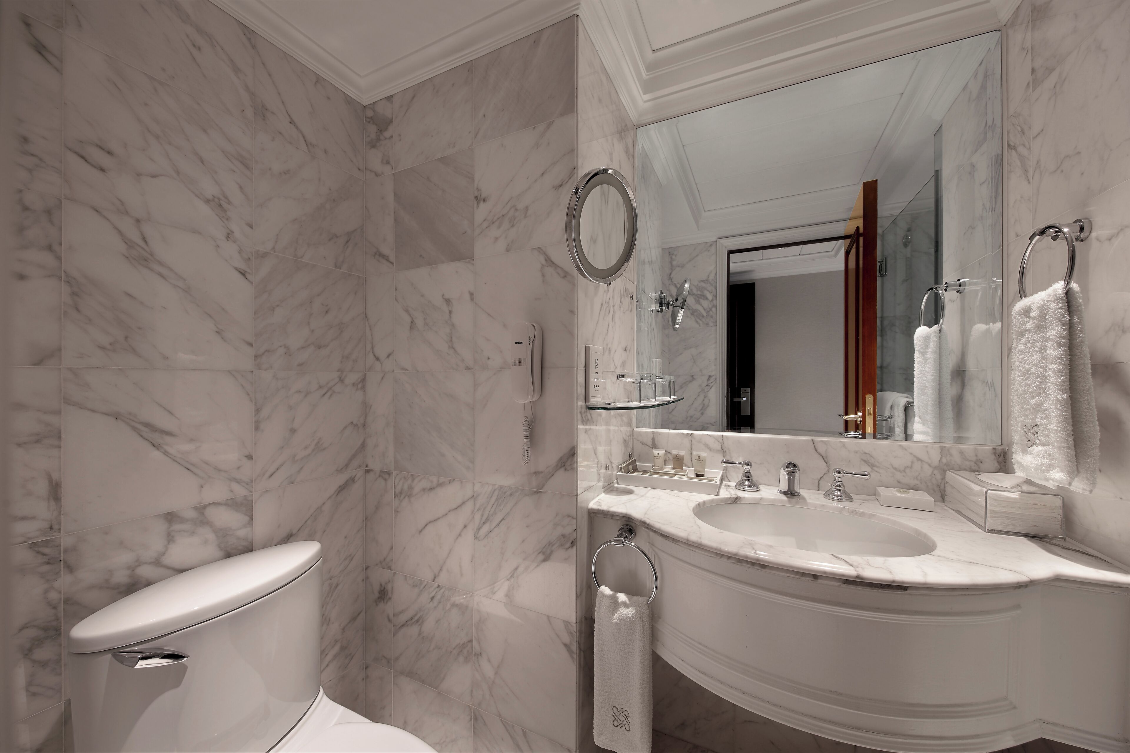 hair dryer, slippers, towels