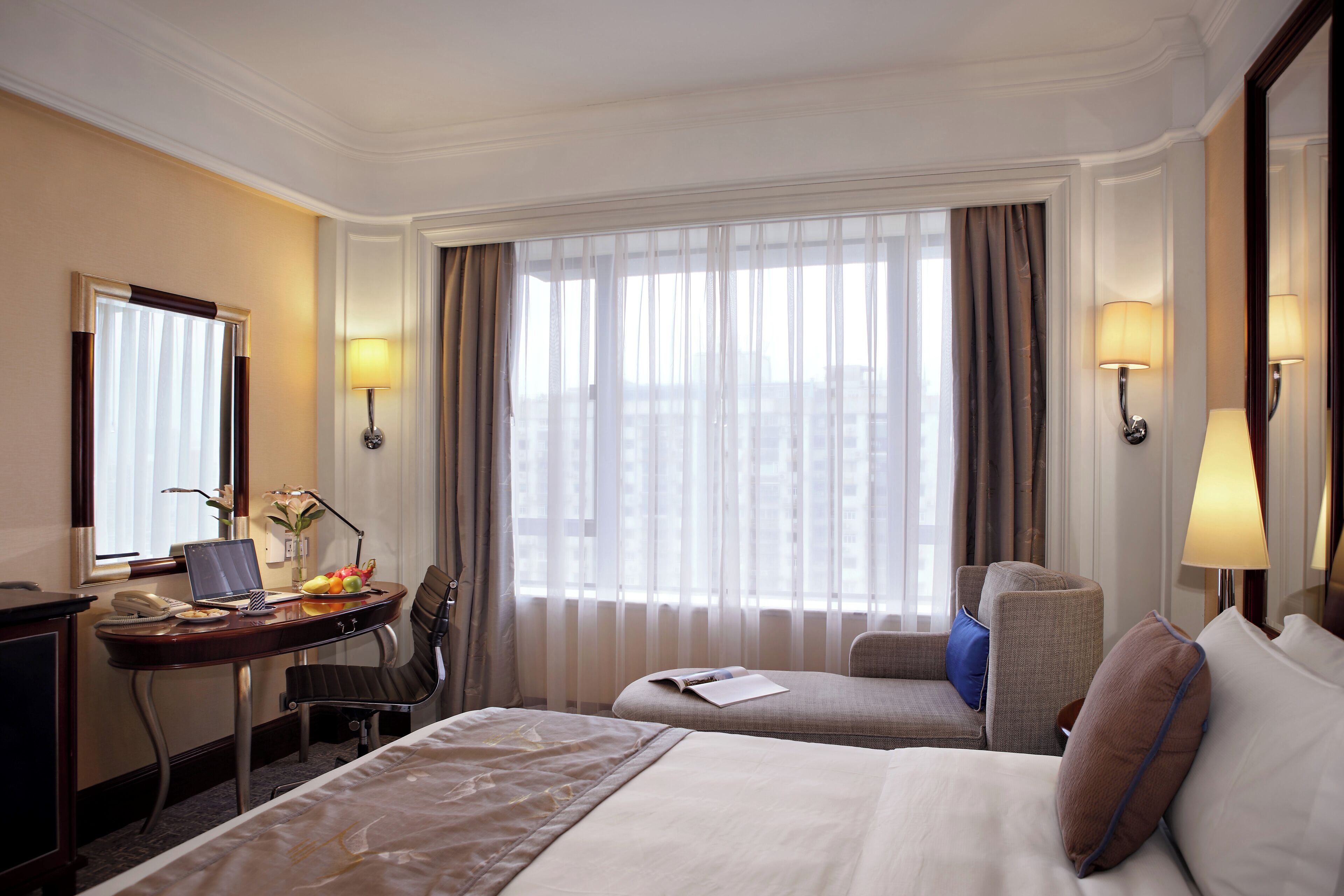 premier double room with lounge access | in-room safe, desk, blackout curtains, soundproofing