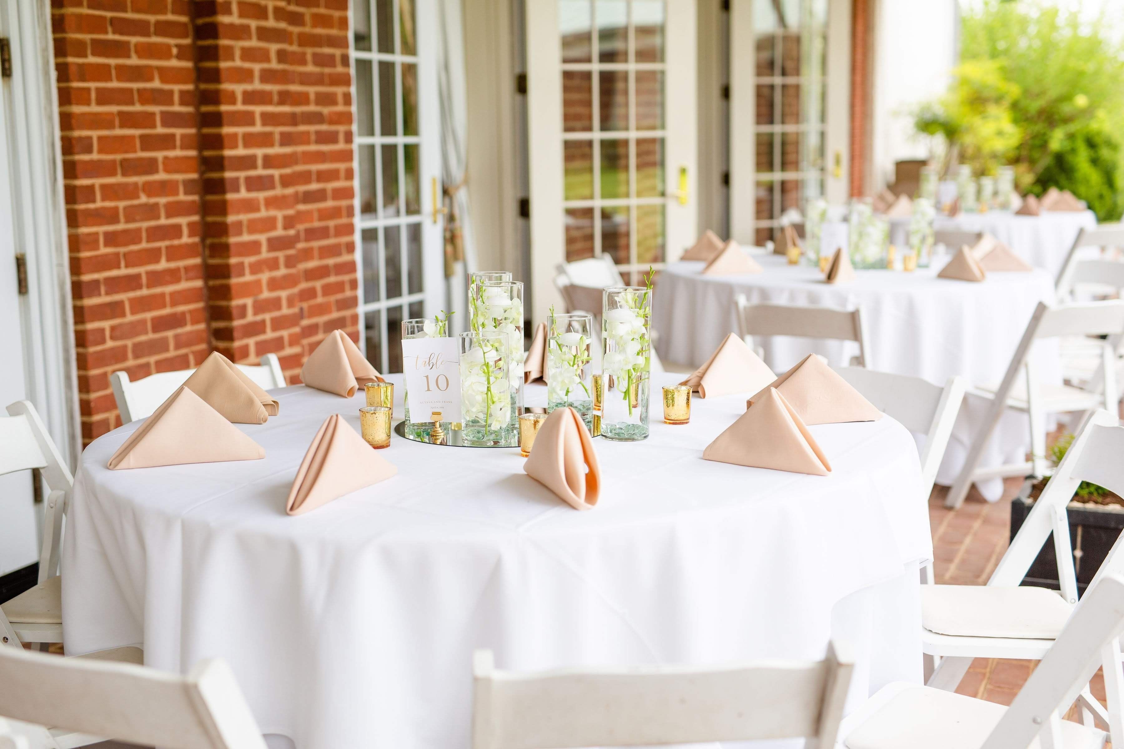 outdoor banquet area