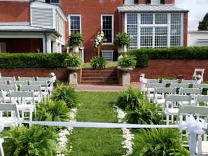 Outdoor wedding area
