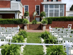 Outdoor wedding area