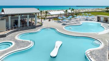 Indoor pool, 2 outdoor pools, cabanas (surcharge), sun loungers