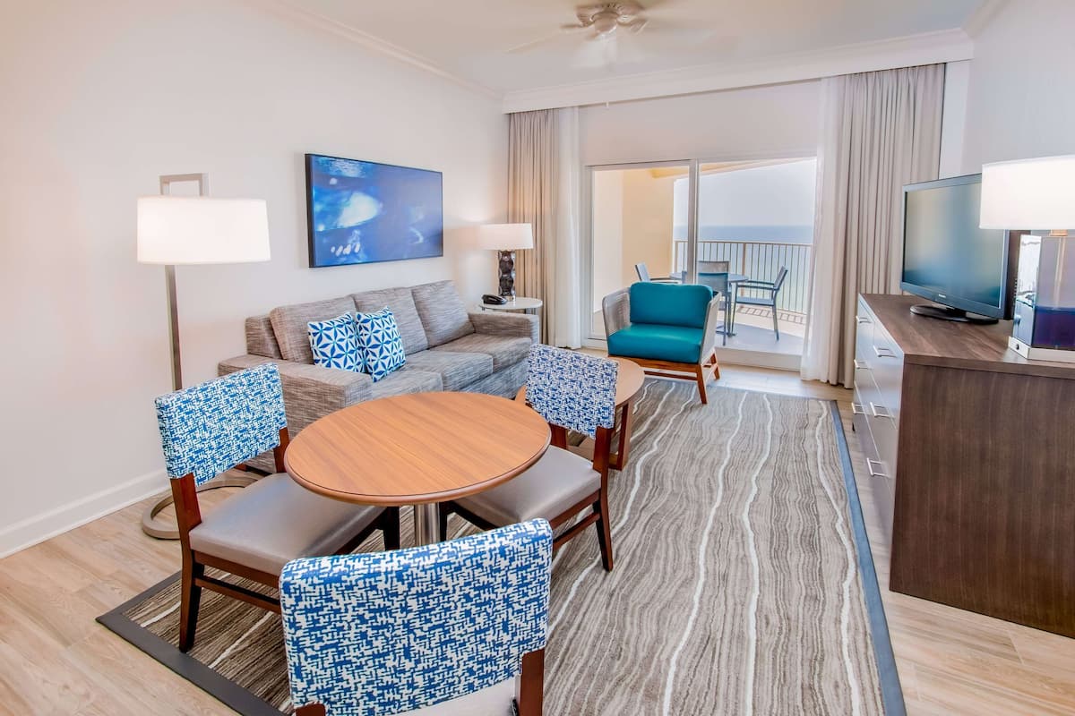 Junior Suite, 2 Queen Beds | Living area