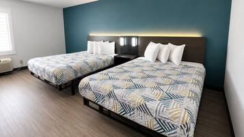 Desk, free WiFi, bed sheets