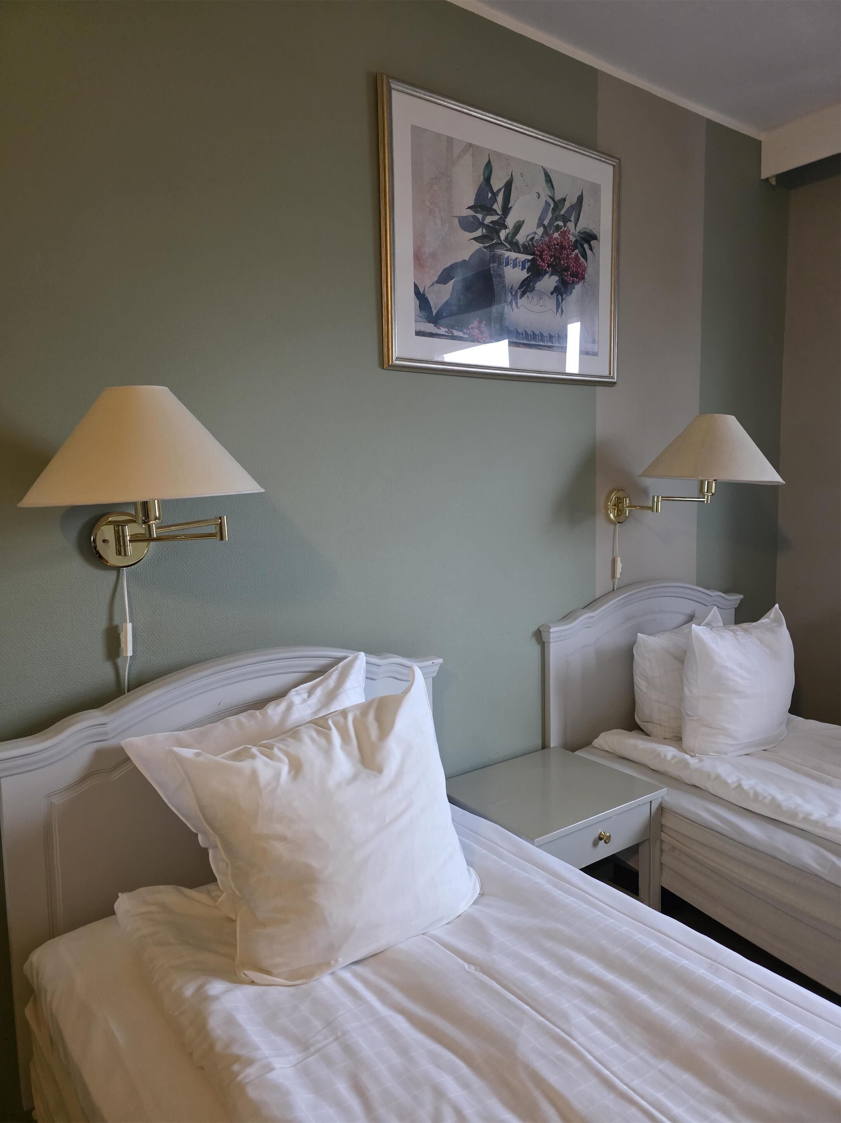 Habitación económica, 2 camas individuales, para no fumadores | Camas con pillow-top, escritorio, cortinas blackout y insonorización 