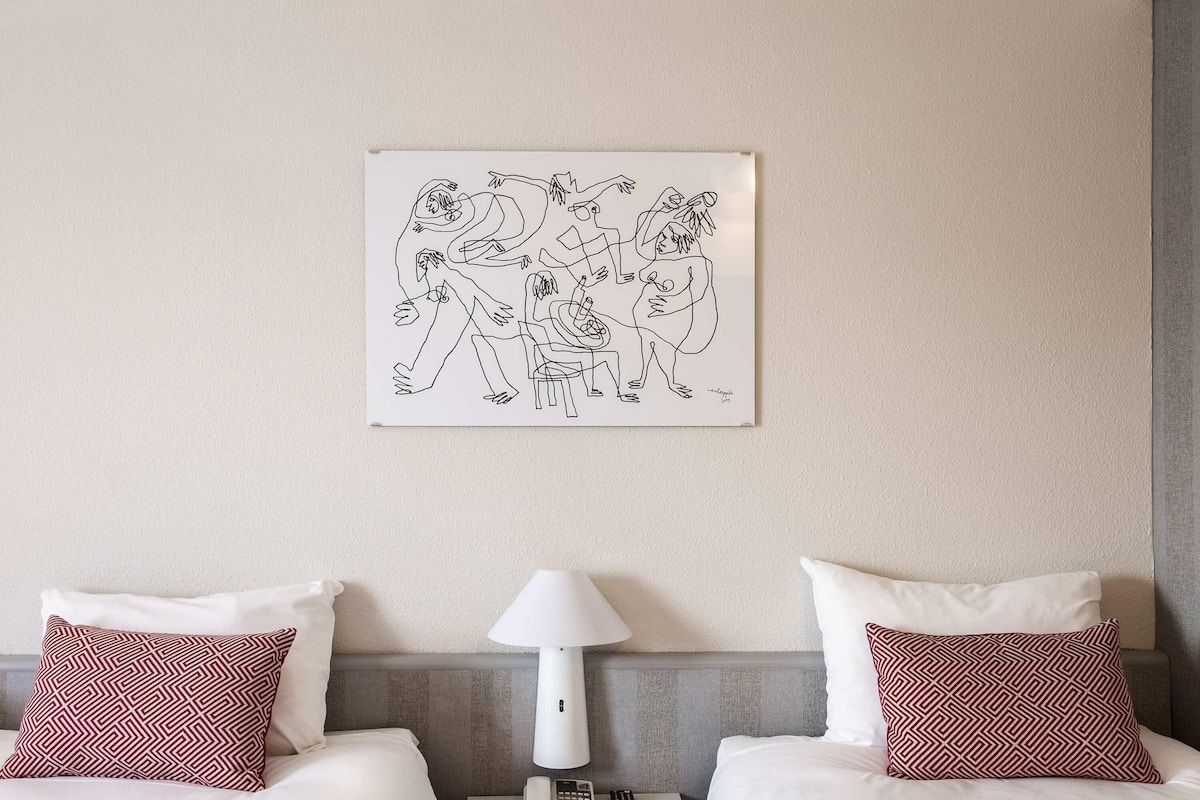 Room, 2 Twin Beds | Down comforters, individually furnished, desk, laptop workspace