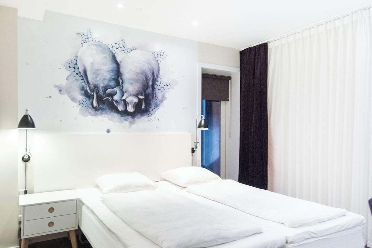 nordic twin  annex building,  basement level no elevator | 1 bedroom, minibar, blackout curtains, iron/ironing board