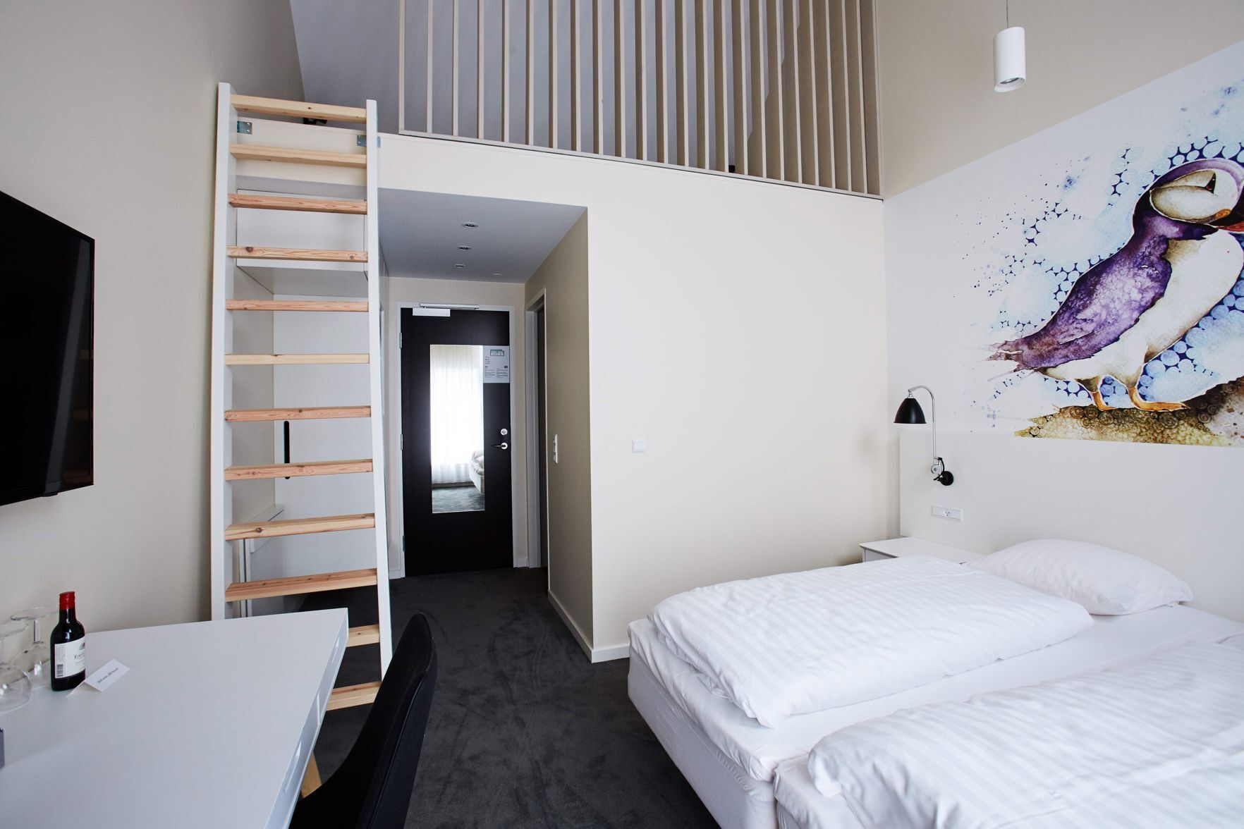 Minibar, blackout curtains, iron/ironing board, free WiFi