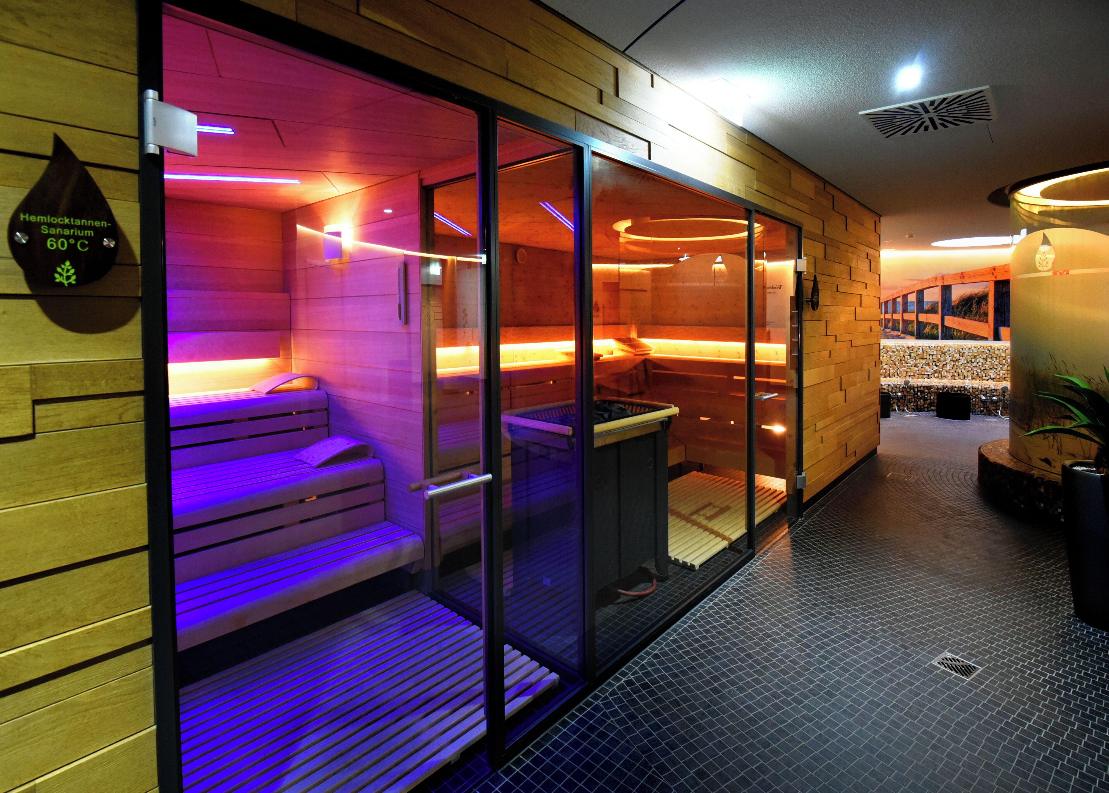 Behandlungsräume für Paare, Sauna, Dampfbad, Körperbehandlungen