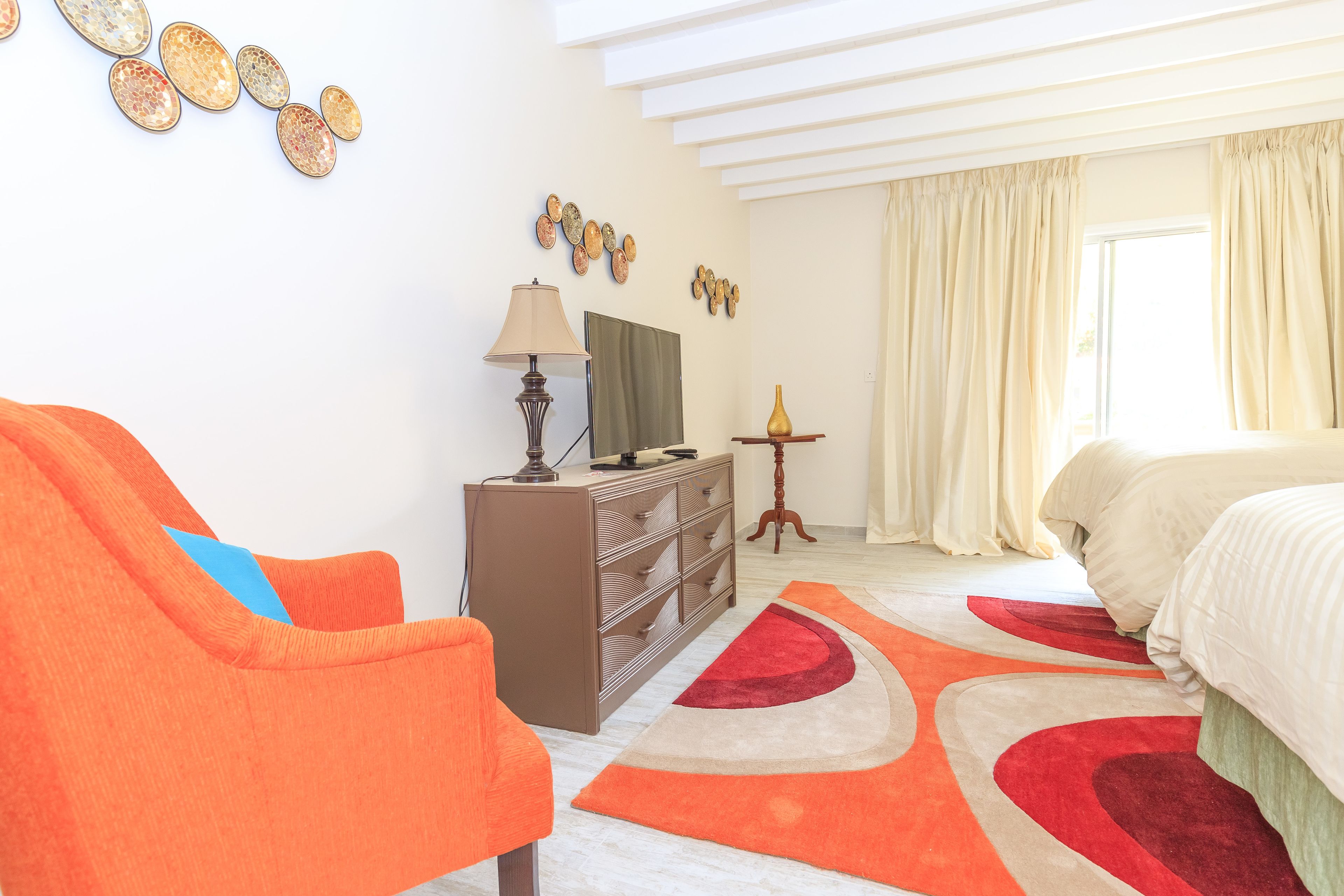 room, 2 double beds, pool view | 1 bedroom, premium bedding, pillow-top beds, minibar