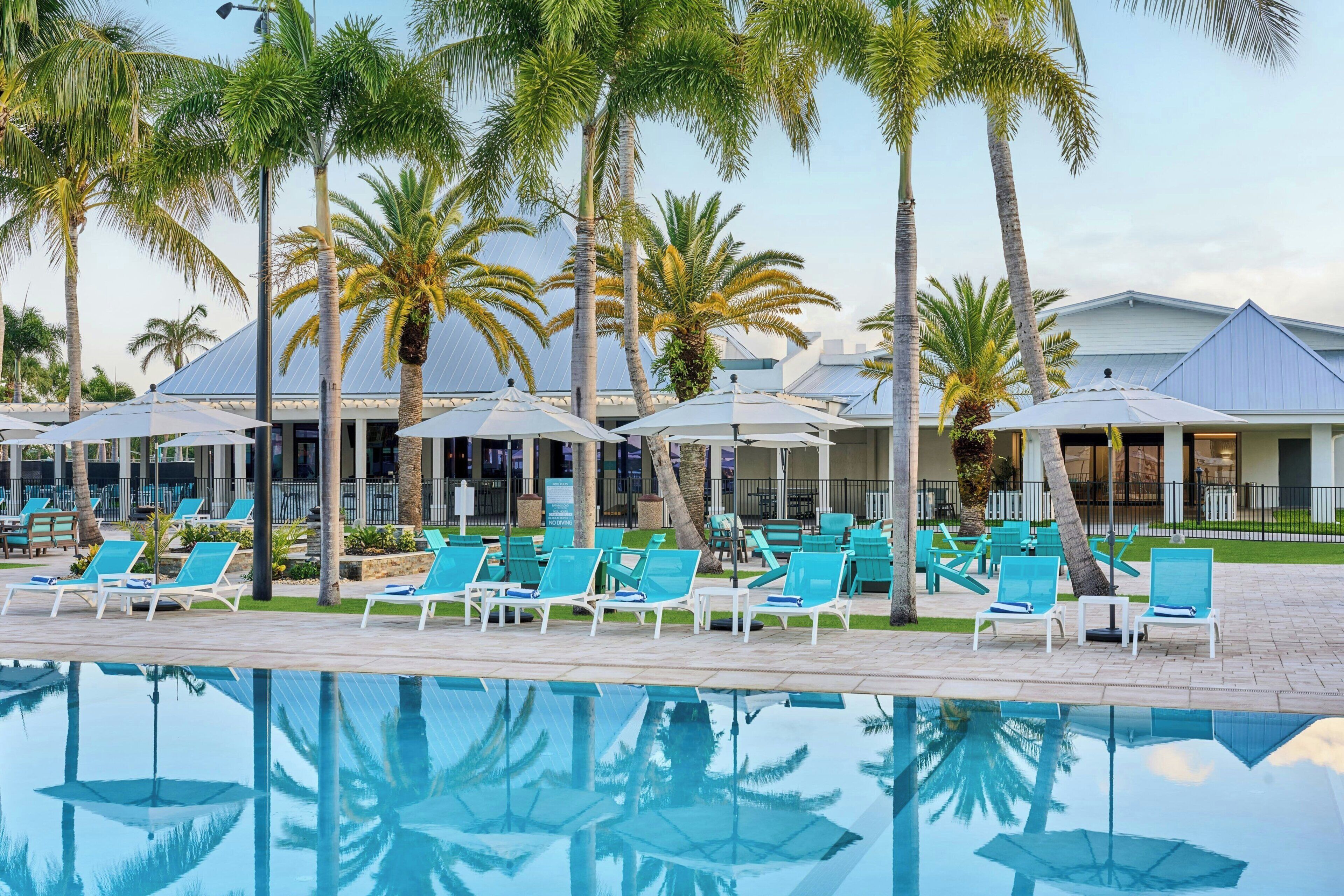 2 outdoor pools, open 8:00 AM to 7:00 PM, pool umbrellas, sun loungers
