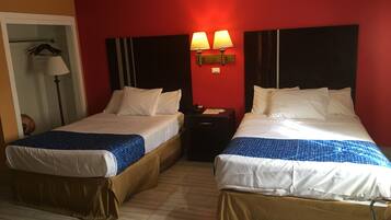 Premium bedding, desk, blackout drapes, iron/ironing board