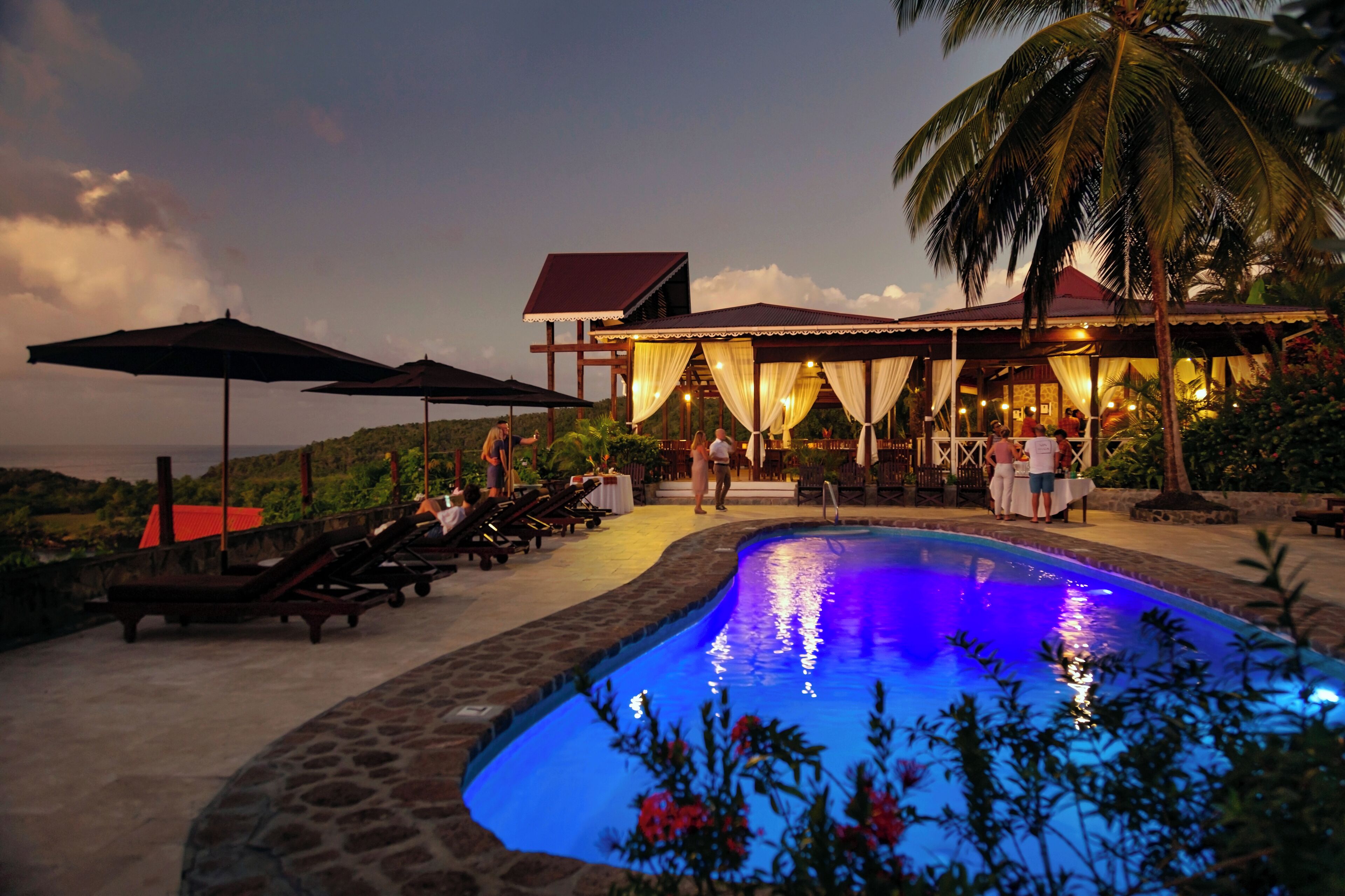 Outdoor pool, free cabanas, pool umbrellas