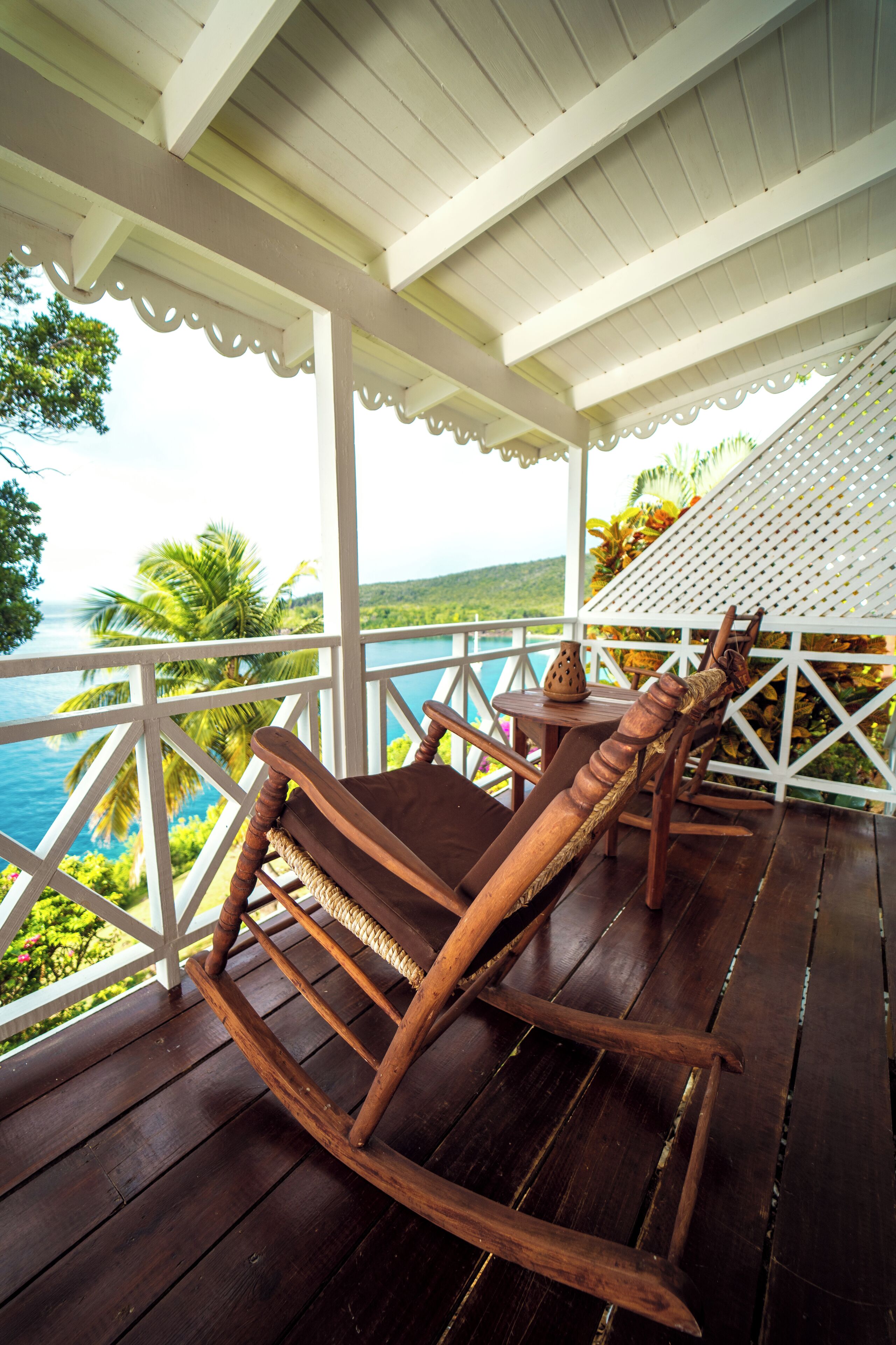 Rómantískur bústaður - 1 stórt tvíbreitt rúm - einkasundlaug - útsýni yfir hafið | Svalir