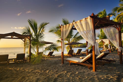 On the beach, free beach shuttle, free beach cabanas, sun loungers
